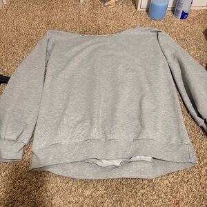 Off the shoulder sweat shirts